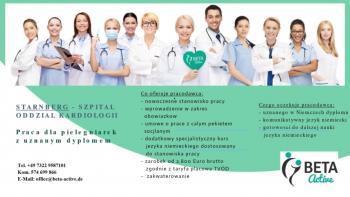 Pielęgniarka - szpital, oddział kardiologii,Niemcy