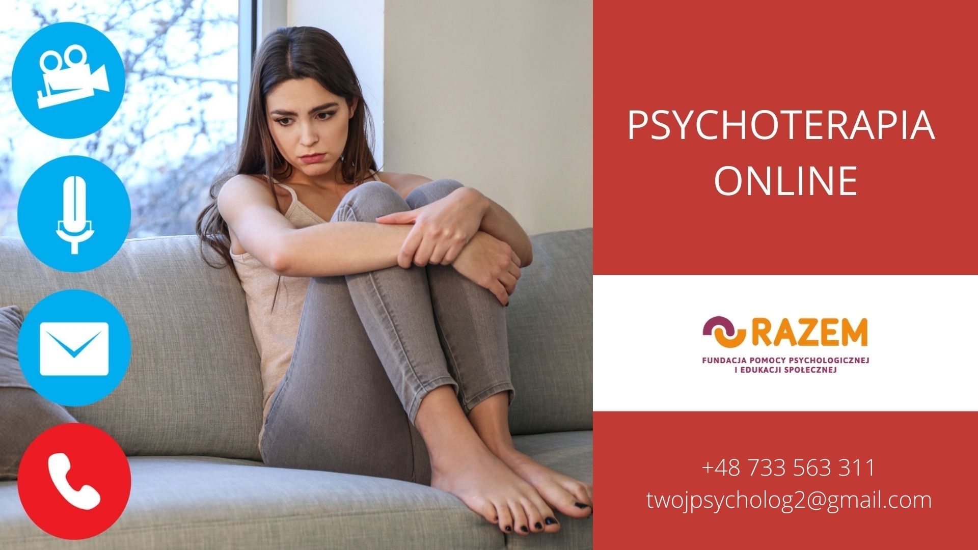 Psychoterapia online, konsultacje psychologiczne online w języku polskim