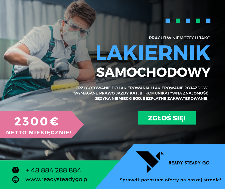 Pracuj jako lakiernik samochodowy w Norymberdze!