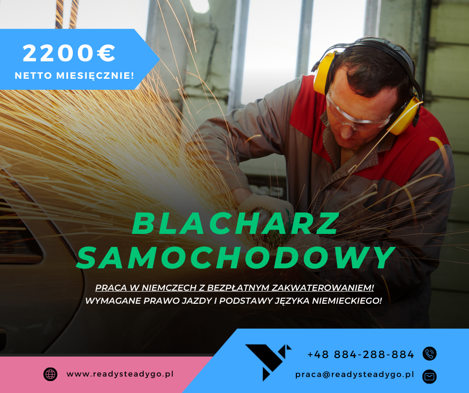 Blacharz samochodowy poszukiwany do pracy w Bremie!