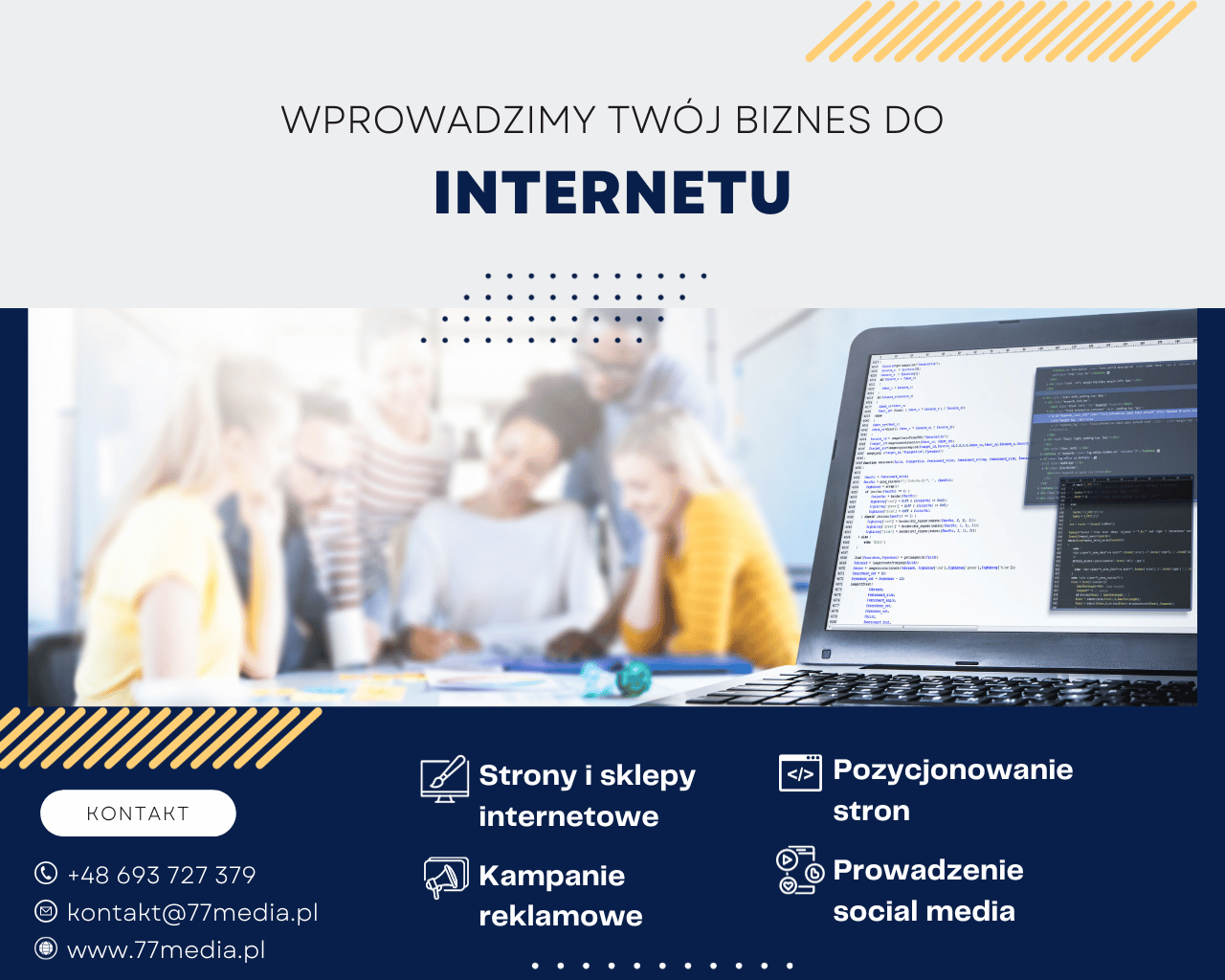 Strony internetowe, marketing, social media. Twój biznes w sieci!